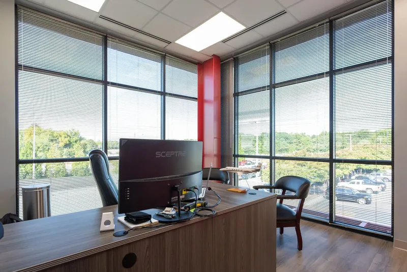 Private office space overlooking the ramp at Causey Aviation KGSO