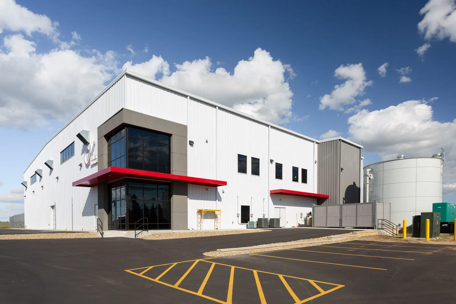 Exterior of Causey Aviation hangar and office building at Greensboro PTI